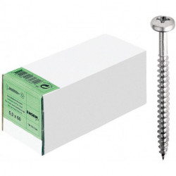Vis à aggloméré SPS tête bombée Inox A2 PZD 45x 50 KP E-NORMpro (Par 100)