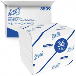 Système de feuilles de papier toilette Scott CONTROL / blanc F2 (Par 36)