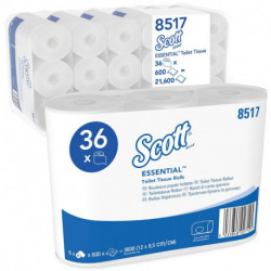 Papier toilette Scott ESSENTIAL standard / blanc 6 rouleaux (Par 6)