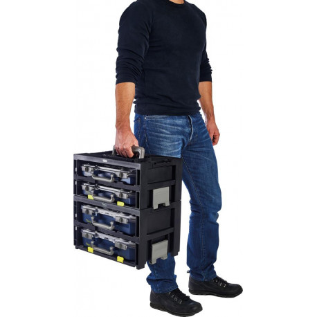 Chariot outils CarryMore 80x2 mit 2 CL 80 4x8-9 Couleur: noir