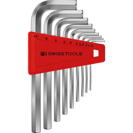 Set Clé allen en support plastique 9-unités 15-10mm PB Swiss Tools
