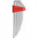 Set Clé allen en support plastique 9-unités 15-10mm long PB Swiss Tools