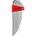 Set Clé allen en support plastique 9-unités 15-10mm long Tête sphérique PB Swiss Tools