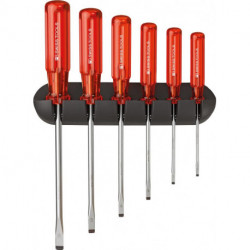 Set Tournevis 6-unités Fente im support mural Classic PB Swiss Tools