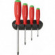 Set Tournevis 4-unités PZ im support mural SwissGrip PB Swiss Tools