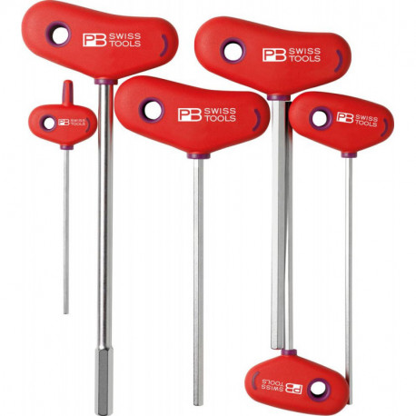 Tournevis manche en T Set en carton 6-unités 3-10mm PB Swiss Tools
