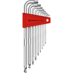 Set Clé allen en support plastique 9-unités 15-10mm SAFETY Tête sphérique PB Swiss Tools