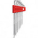Set Clé allen en support plastique 7-unités 15-6mm SAFETY Tête sphérique PB Swiss Tools