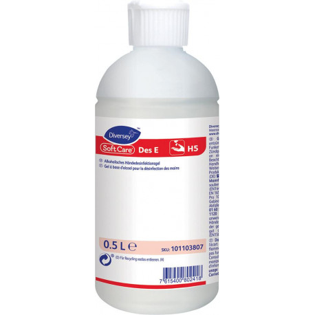 Désinfection des mains SoftCare DES E 500ml