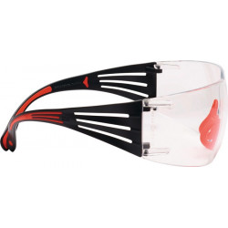 Lunettes de sécurité SecureFit™ -SF400 EN 166-1FT branches rouge-gris verre clair PC 3M