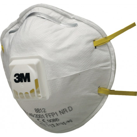 Masque de protection respiratoire 8812 EN 149:2001 + A1:2009 FFP1 NRD 10 pièces/