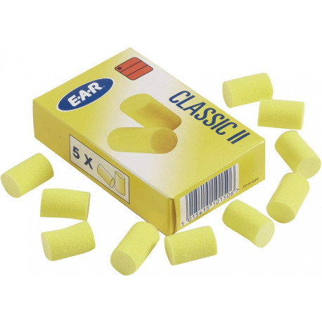 Bouchons antibruit E-A-R™ CLASSIC™ II EN 352-2 SNR 28 dB 250 paires/carton. 5 pa
