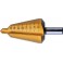 Foret perce-tôle de précision, acier rapide, revêtement TiN, Capacité de perçage : 4-20 mm, Taille 2, Long. totale 71 mm, Long. de la queue : 22 mm