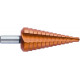 Foret étagé universel à goujure droite, revêtement TiN, Long. de l'étage : 3 mm, Long. totale 86 mm, Ø queue h8 : 12 mm
