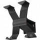 Porte-manteau mural aluminium 4 patères Longueur 170mm noir profond