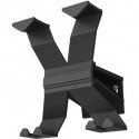 Porte-manteau mural aluminium 4 patères Longueur 170mm noir profond