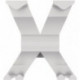 Porte-manteau mural aluminium 4 patères Longueur 170mm blanc