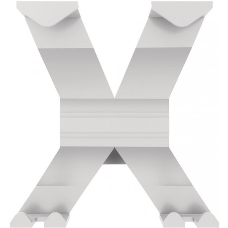 Porte-manteau mural aluminium 4 patères Longueur 170mm blanc