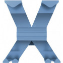Porte-manteau mural aluminium 4 patères Longueur 170mm bleu pastel