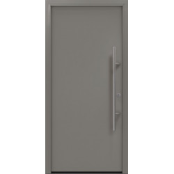 Porte d'entrée métallique PRO Anthracite CH 703 sans vitrage Largeur 1100 mm Hauteur 2100 mm DIN gauche RC 2 selon DIN EN 1627 PROMAT