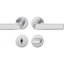Poignée porte 12 1267 VA 6204 rond.WC DIN Gauche/Droite D/D FSB