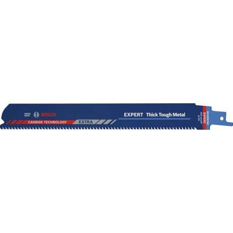 Lame de scie sabre Expert Thick Tough Metal L.225mm B.25mm TPI 8 3mm 3 Unités