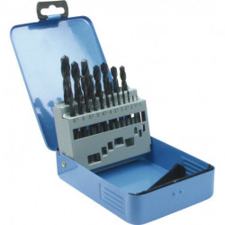 Set Foret hélicoïdal DIN338 Typ N D.1-10x0.5mm HSS-R 19 unités coffret métalette
