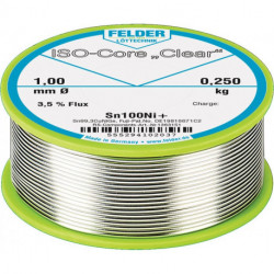 Fil d apport de soudure ISO-Core® Clear 1mm 100g Sn100Ni+ FELDER