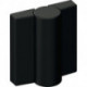 Charnière DIN gauche hauteur 52 mm largeur 47 mm polyamide avec insert métallique noir profond, mat HEWI