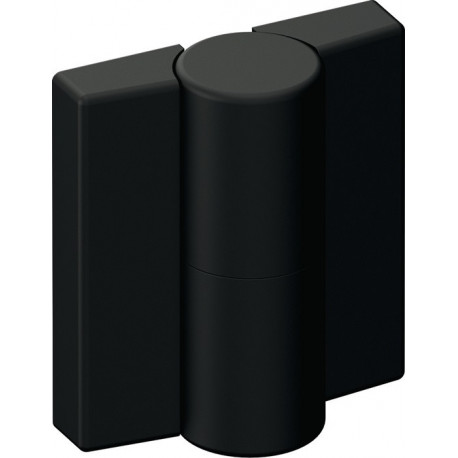Charnière DIN gauche hauteur 52 mm largeur 47 mm polyamide avec insert métallique noir profond, mat HEWI