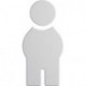 Panneau Symbole "Homme" 801.91B010 PA couleur n°98 L.71.5mm H.150mm S.3mm HEWI
