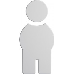 Panneau Symbole "Homme" 801.91B010 PA couleur n°98 L.71.5mm H.150mm S.3mm HEWI