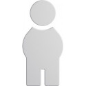 Panneau Symbole "Homme" 801.91B010 PA couleur n°98 L.71.5mm H.150mm S.3mm HEWI