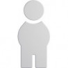 Panneau Symbole "Homme" 801.91B010 PA couleur n°98 L.71.5mm H.150mm S.3mm HEWI