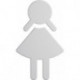 Panneau Symbole "Femme" 801.91B020 polyamide couleur no. 98 largeur 87 mm hauteur 150 mm épaisseur 3 mm HEWI