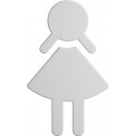 Panneau Symbole "Femme" 801.91B020 polyamide couleur no. 98 largeur 87 mm hauteur 150 mm épaisseur 3 mm HEWI