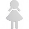 Panneau Symbole "Femme" 801.91B020 polyamide couleur no. 98 largeur 87 mm hauteur 150 mm épaisseur 3 mm HEWI
