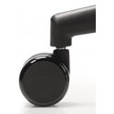 Roulette dur BD D.50mm pour chaises de travail pivotantes axe-L.25mm axe-D.10,5mm DAUPHIN