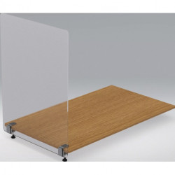 Écran de protection hygiénique L 980xH 730 mm pour montage avec pinces de table