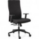 Chaise de bureau pivotante avec technologie synchrone noir 420-530 mm avec accoudoirs, capacité de charge 125 kg DAUPHIN