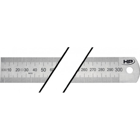 Règle en métal L.300mm acier flexible graduation g A -mm/mm H.PREISSER