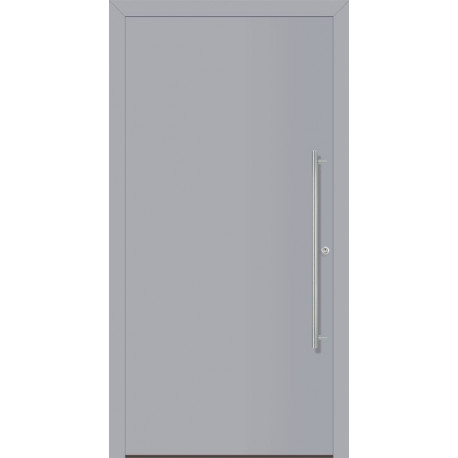 Porte d'entrée en métal Home RAL 7001 B.1100mm H.2100mm DIN gauche RC 2 n.DIN EN 1627 PROMAT