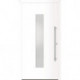 Porte d'entrée en métal Home RAL9016 Satinato blanc B1100mm H2100mm DIN gauche RC2 n.DIN EN1627