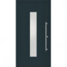 Porte d'entrée en métal Home RAL7016 Satinato blanc B1100mm H2100mm DIN gauche RC2 n.DIN EN1627