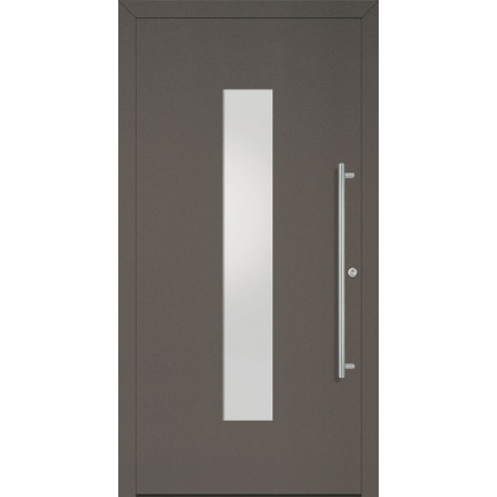 Porte d'entrée en métal Home DB 703 Satinato blanc B1100mm H2100mm DIN gauche RC 2 n.DIN EN1627