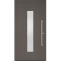 Porte d'entrée en métal Home DB 703 Satinato blanc B1100mm H2100mm DIN gauche RC 2 n.DIN EN1627