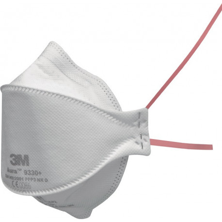 Masque de protection respiratoire. 9330+ Aura FP3NRD jusq. 30x val. AGW 3M EN149:2001+A1:2009 (Par 20)