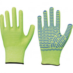 Gants anti-coupures Solidstar 1447 Taille 7 vert fluo EN 388 PSA II 12 PA LEIPOLD (Par 12)