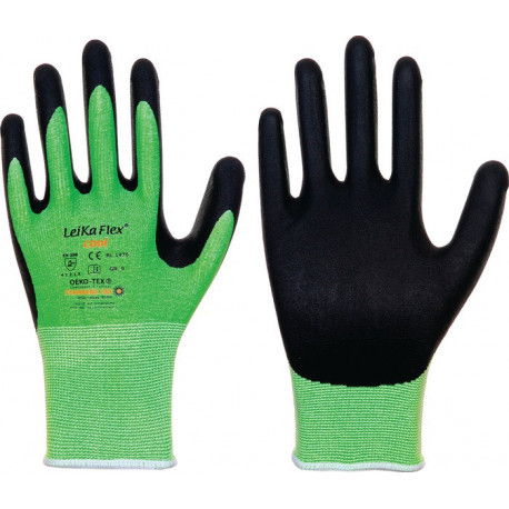Gants LeikaFlex® Cool Taille 8 vert/noir EN 388/EN 420 PSA II 12 PA LEIPOLD (Par 12)