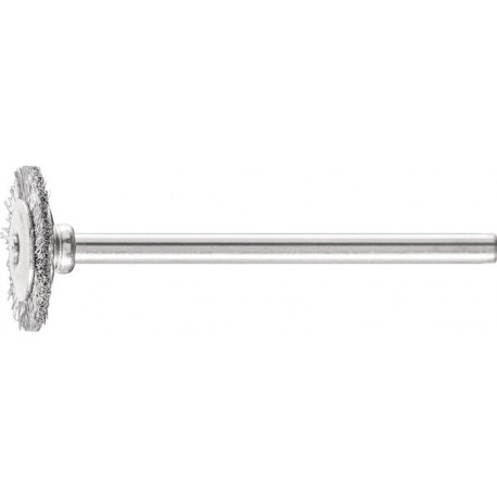 Mini brosse ronde RBU 1602/3 ST 0.10 D16xB2xL3 mm acier PFERD (Par 10)
